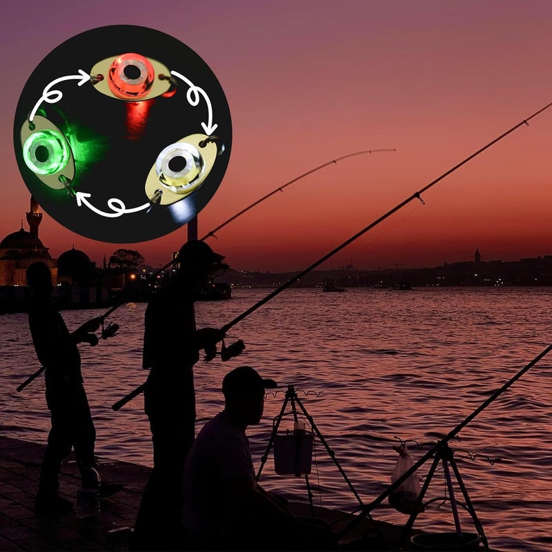DunkTeam LED Underwater Fishing Lures，LED Lighted Bait Flasher，Deep Drop Fishing Lures，Fish Eye Attractive Light Bait Lure Lamp 5PCS - Image 2